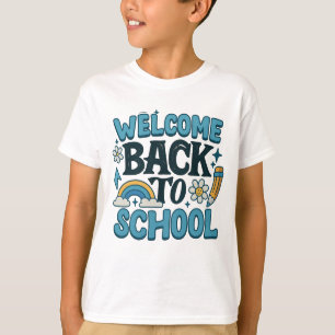 Welkom Terug naar School Retro Schattige Design T-shirt