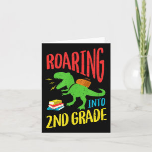 Welkom terug naar school Schattigee dinosaurus 2e  Kaart