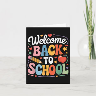 Welkom terug naar school Schattigee leerkracht Eer Kaart