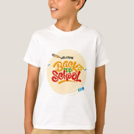 Welkom Terug naar School Shirt Kleurrijk 3D Font T