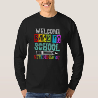 Welkom terug naar school studenten leraar jongens t-shirt