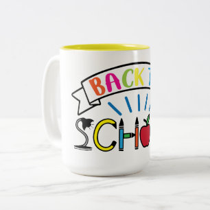 Welkom Terug naar School Teacher Life Tweekleurige Koffiemok