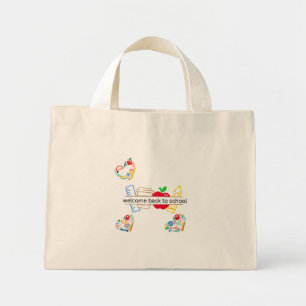 Welkom terug naar schoolbenodigdheden en Apple Ill Mini Tote Bag
