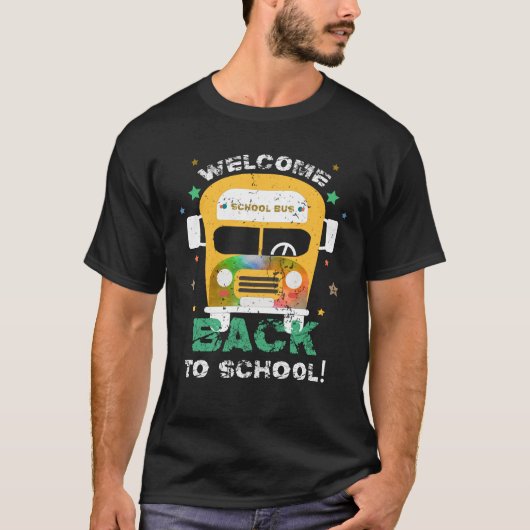 Welkom terug naar schoolbusstuurprogramma t-shirt (Voorkant)