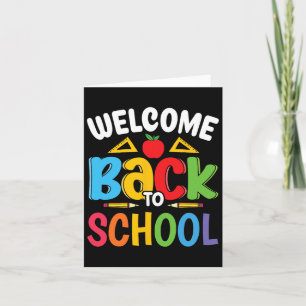 Welkom terug naar schoolleraar student eerste dag kaart