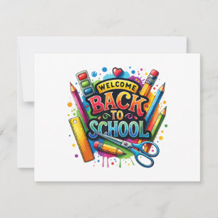 Welkom terug op de eerste dag van de schoolleraar feestdagenkaart