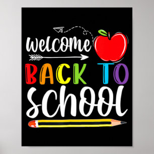 Welkom terug op de eerste dag van de schoolleraar poster