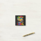 Welkom terug op de schoolbus 1e dag van school post-it® notes (Op bureau)