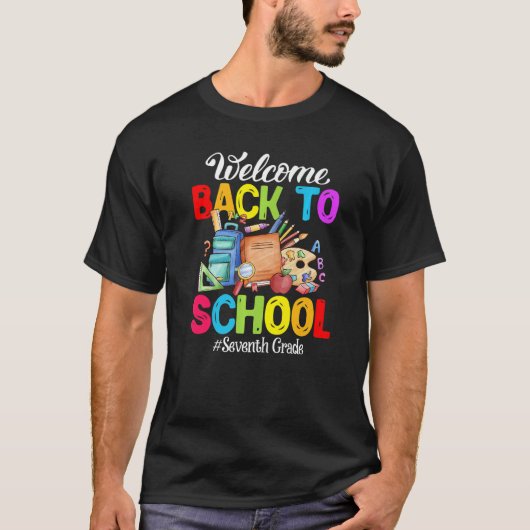 Welkom terug op school 7e graad t-shirt (Voorkant)
