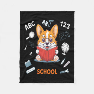 Welkom terug op school Corgi Fleece Deken
