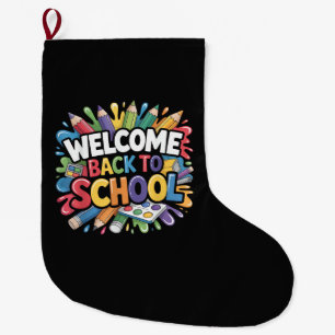 Welkom terug op school eerste schooldag leraar grote kerstsok