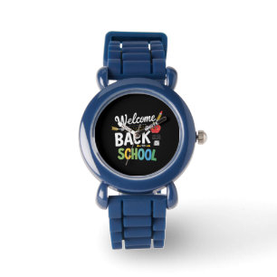 Welkom terug op school eerste schooldag leraar horloge