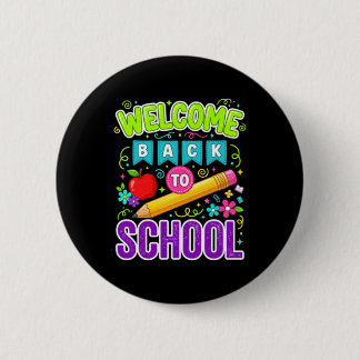 Welkom terug op school eerste schooldag ronde button 5,7 cm
