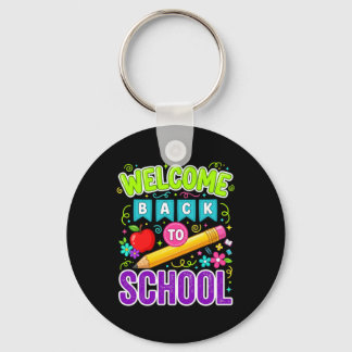 Welkom terug op school eerste schooldag sleutelhanger
