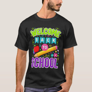Welkom terug op school eerste schooldag t-shirt