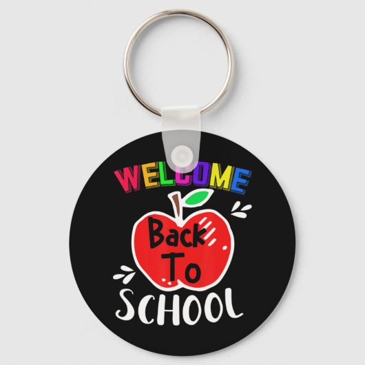 Welkom terug op school Fun Teachers Studenten Gift Sleutelhanger (Voorkant)