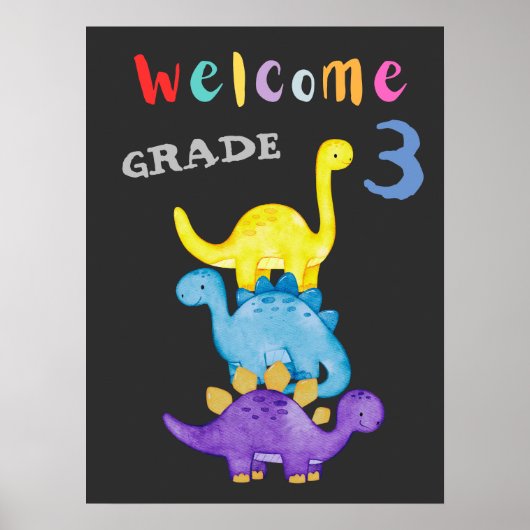 Welkom terug op school Graad 3 Poster (Voorkant)