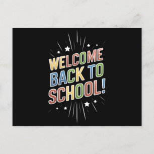 Welkom Terug Op School Leraar Eerste Dag Van Schoo Briefkaart