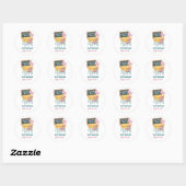 Welkom terug op school Leraar naam Ronde Sticker (Vel)