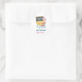Welkom terug op school Leraar naam Ronde Sticker (Tas)