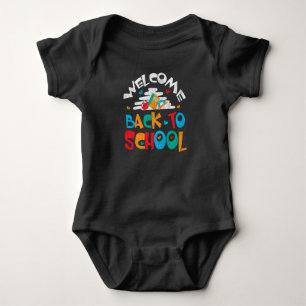 Welkom Terug op School Leraar Student Kinderen Cad Romper