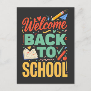 Welkom Terug Op School Lerarenteam En Leerlingen Briefkaart