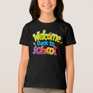 Welkom terug op school – leuke en kleurrijke schoo Tri-Blend shirt