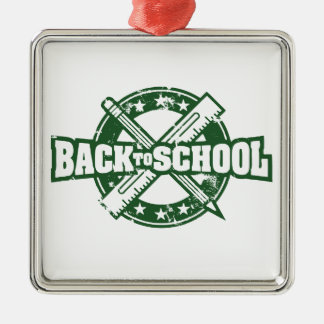 Welkom terug op school metalen ornament