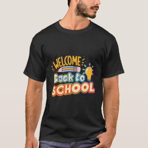 Welkom terug op school potlood Happy First Day van T-shirt