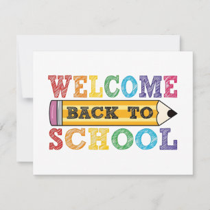Welkom terug op school – Potlood Illustratie
