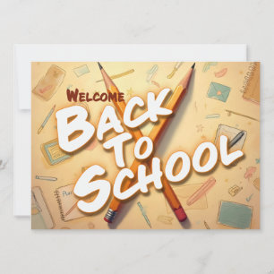 Welkom terug op school – Potlood Kunstontwerp