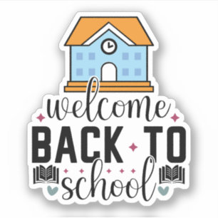 Welkom terug op school sticker