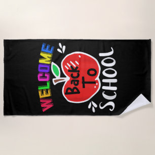 Welkom Terug Op School T-shirt Grappige Leraren St Strandlaken