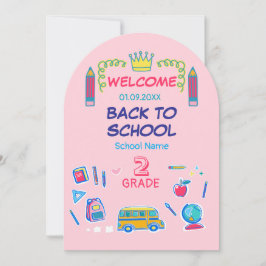 Welkom terug op school, tweede klas kaart