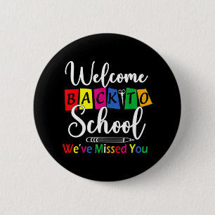 Welkom terug op school. We hebben je geen flauw ho Ronde Button 5,7 Cm
