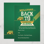 Welkom terug op uitnodiging van schoolpartij (Voorkant / Achterkant)