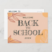 Welkom terug perzik briefkaart (Voorkant / Achterkant)