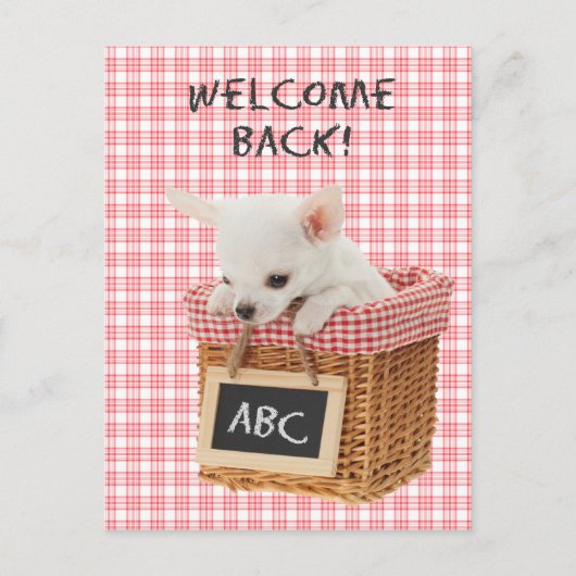 Welkom terug puppy briefkaart (Voorkant)