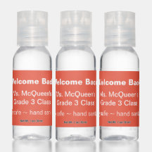 Welkom Terug Sinaasappel Klaslokaal Hand Sanitizer