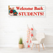 Welkom terug Studenten aanpasbare schoolbanner Spandoek (Insitu)