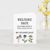 Welkom terug We hebben je gemist Kaart (Gele Bloem)