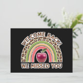 Welkom terug We hebben je gemist Leraar Terug naar Kaart (Staand voorkant)