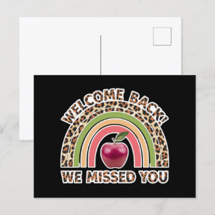 Welkom terug We misten je leraar terug naar school Briefkaart