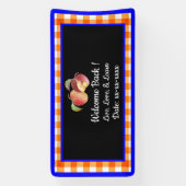 Welkom terug Whimsical Folie Apples Custom Spandoek (Verticaal)