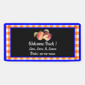 Welkom terug Whimsical Folie Apples Custom Spandoek (Horizontaal)