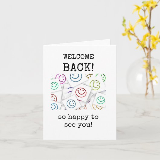 Welkom terug, zo blij u te zien, Kaart (Gele Bloem)