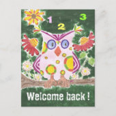Welkom terugleraar groen briefkaart (Voorkant)