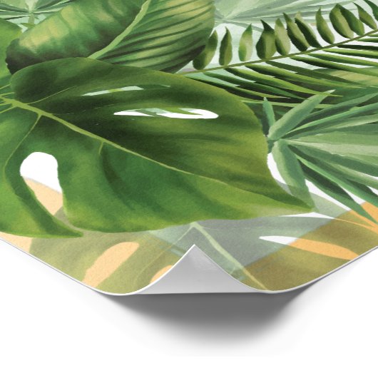 Welkom Thee Bruidsmeisje Uitnodiging Tropisch Palm Poster (Hoek)