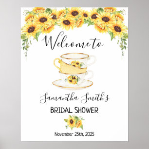 Welkom Thee bruidsuitnodiging zonnebloemen bloemen Poster