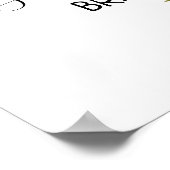 Welkom Theebruidsshower marsala bloemenschild Poster (Hoek)